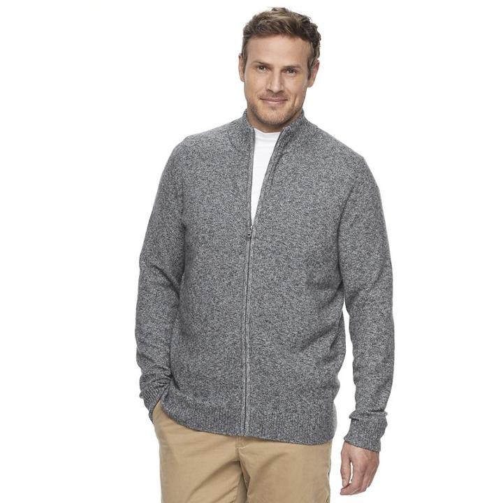 Big & Tall Croft & Barrow&reg; True Comfort Classic-fit Stretch Sweater, Men's, Size: L Tall, Black
