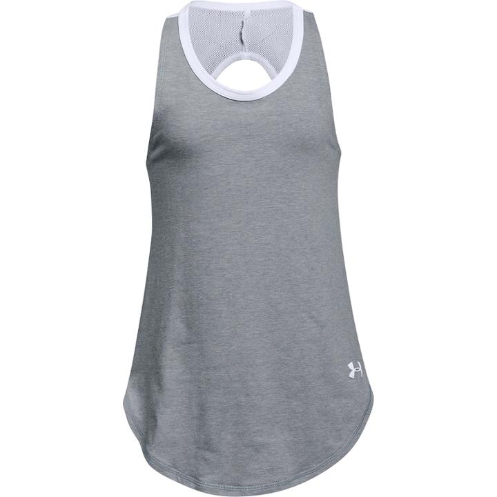Girls 7-16 Under Armour Finale Solid Tank Top, Size: Xl, Med Grey
