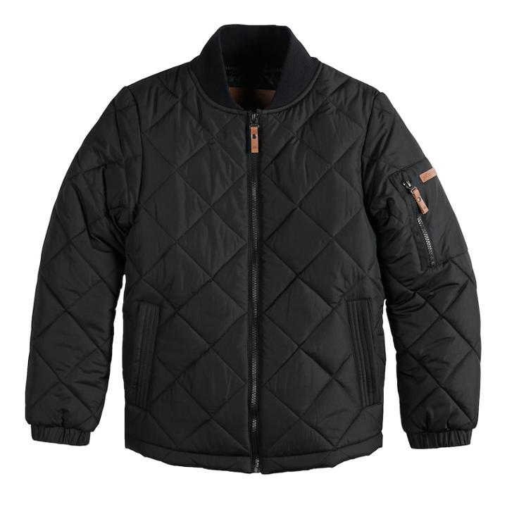 Boys 8-20 Zeroxposur Aviator Bomber Jacket, Size: Large, Black