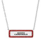Arizona Cardinals Bar Link Necklace - Made With Swarovski Crystals, Women's, Size: 18, Red