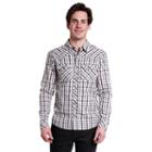 Men's Excelled Slim-fit Plaid Button-down Shirt, Size: Xxl, Brown