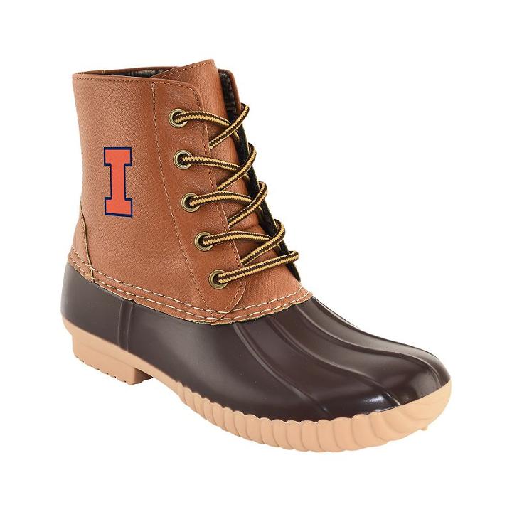 Women's Primus Illinois Fighting Illini Duck Boots, Size: 10, Brown