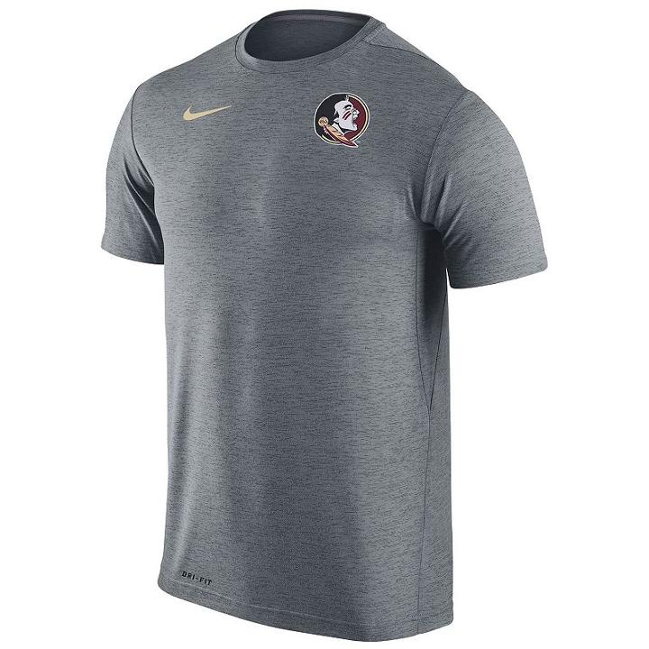 Men's Nike Florida State Seminoles Dri-fit Touch Tee, Size: Medium, Grey