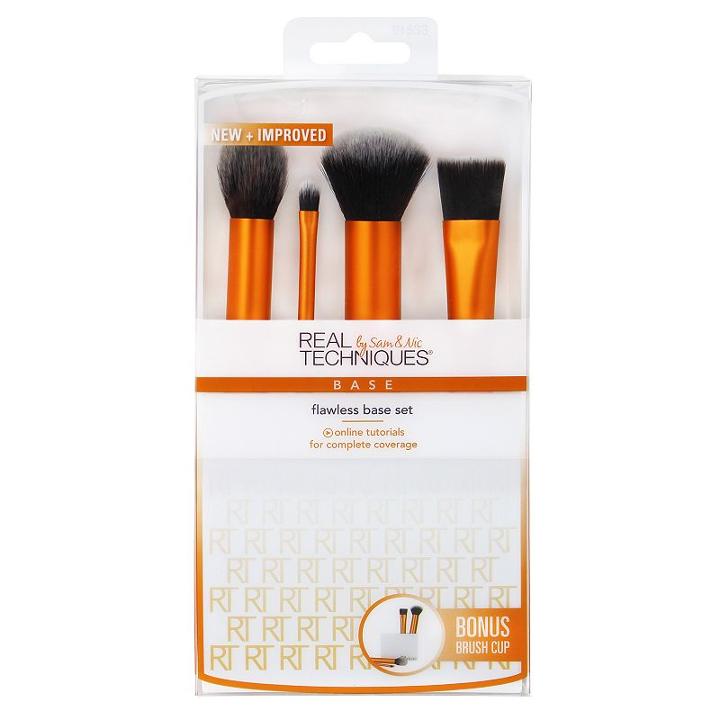 Real Techniques 4-pc. Flawless Base Brush Set, Multicolor