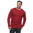 Big & Tall Croft & Barrow&reg; Classic-fit Easy-care Henley, Men's, Size: 3xl Tall, Med Red