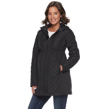 Maternity A:glow Quilted Puffer Jacket, Women's, Size: Xl-mat, Black