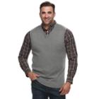 Big & Tall Croft & Barrow&reg; Classic-fit 12gg Sweater Vest, Men's, Size: Xl Tall, Med Grey
