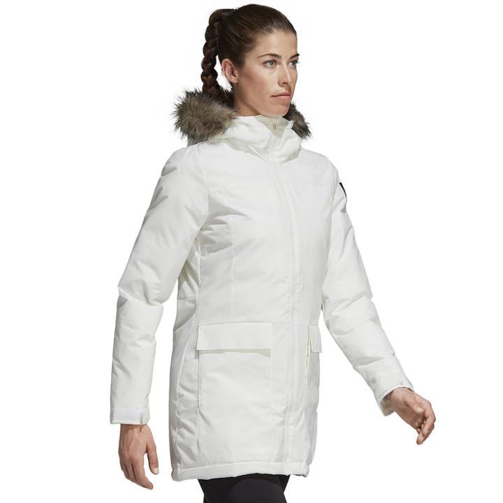 Women's Adidas Outdoor Xploric Midweight Hooded Parka, Size: Small, White