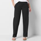 Women's Sonoma Goods For Life&trade; Straight-leg Linen Blend Pants, Size: 14, Black