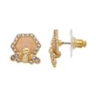 Lc Lauren Conrad Bee & Honeycomb Stone Nickel Free Stud Earrings, Women's, Pink