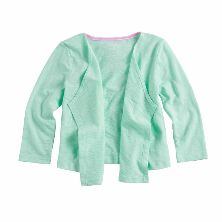 'toddler Girl Jumping Beans&reg; Open Front Cardigan, Size: 3t, Lt Green