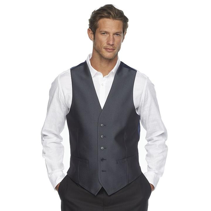 Men's Apt. 9&reg; Extra-slim Vest, Size: Medium, Blue