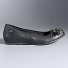 Simply Vera Vera Wang Women's Beaded Ballet Flats, Size: 8.5, Black