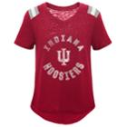 Girls 7-16 Indiana Hoosiers Retro Block Slubbed Vintage Tee, Size: Medium, Red