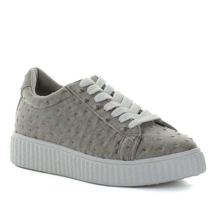 Seven7 C-brown Women's Platform Sneakers, Girl's, Size: 10, Grey