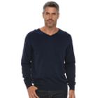 Men's Croft & Barrow&reg; True Comfort Classic-fit V-neck Sweater, Size: Xxl, Dark Blue