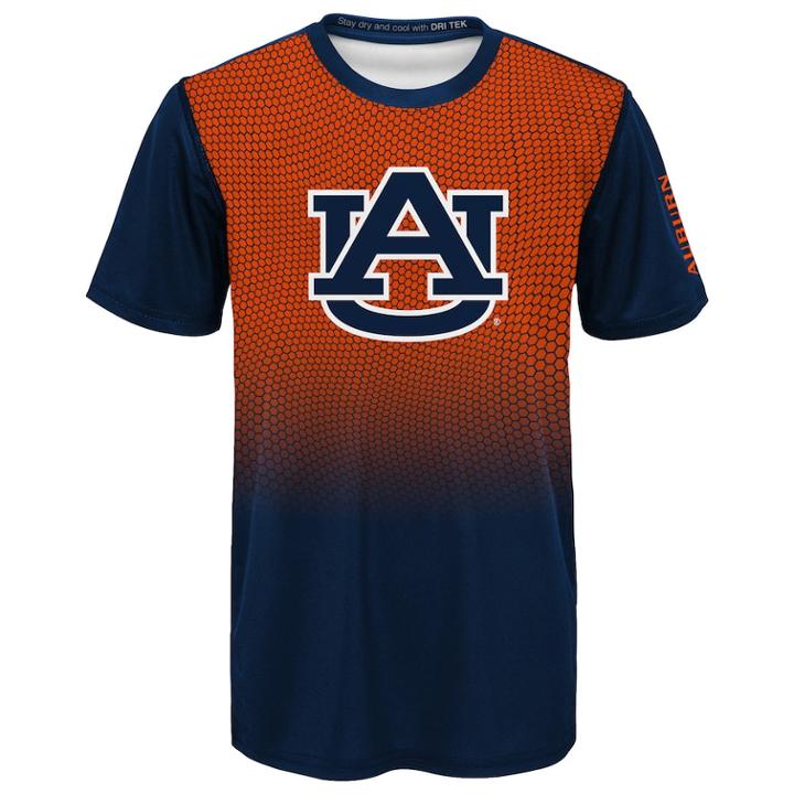 Boys 8-20 Auburn Tigers Bitmapped Dri-tek Tee, Size: Xl 18-20, Blue (navy)
