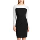 Women's Chaps Colorblock Jersey Dress, Size: Xl, Black