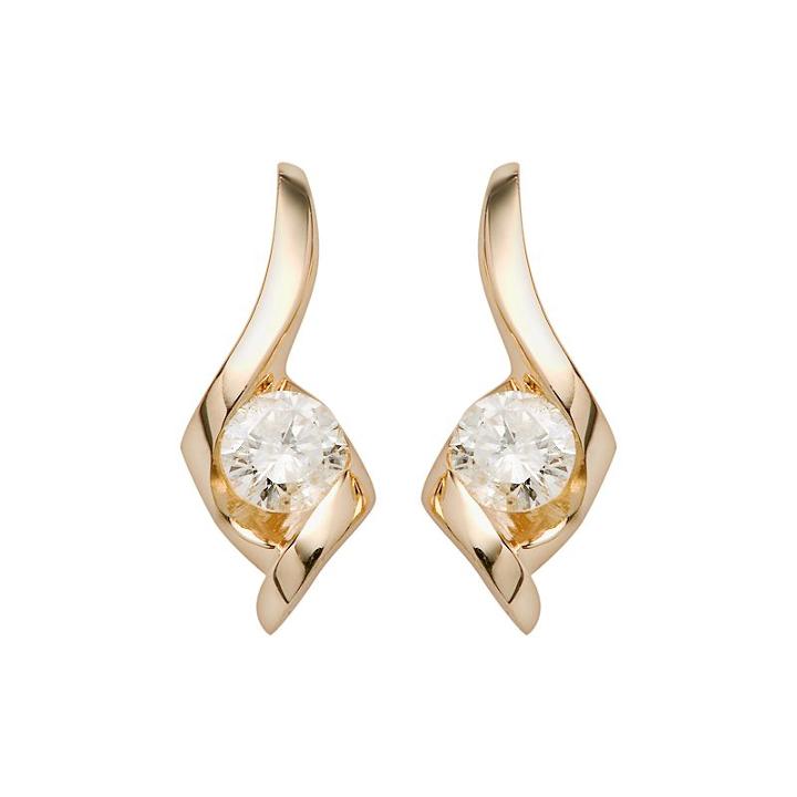 Sirena Collection 14k Gold 1/4-ct. T.w. Diamond Drop Earrings, Women's, White