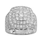 Sterling Silver Lab-created White Sapphire Cluster Ring, Women's, Size: 7