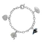 Carolina Panthers Charm Bracelet, Women's, Size: 7.5, Grey