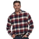 Big & Tall Croft & Barrow&reg; Regular-fit Flannel Woven Button-down Shirt, Men's, Size: L Tall, Red