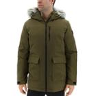 Men's Adidas Outdoor Xploric Faux-fur Hooded Parka, Size: Xxl, Med Green