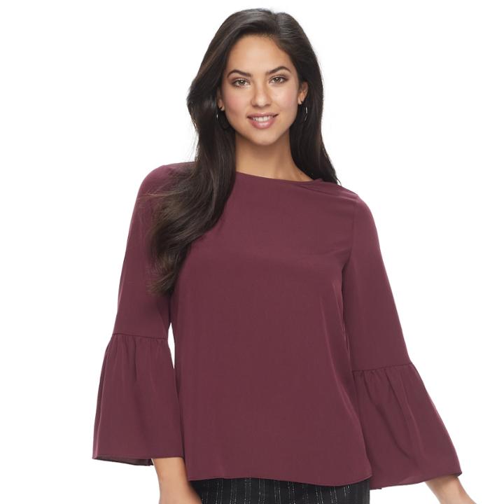 Women's Apt. 9&reg; Crepe Top, Size: Large, Red