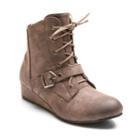 Kisses By 2 Lips Too Too Scope Women's Wedge Ankle Boots, Girl's, Size: Medium (7), Dark Beige