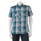 Big & Tall Rock & Republic Classic-fit Plaid Button-down Shirt, Men's, Size: Xxl Tall, Turquoise/blue (turq/aqua)
