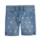 Girls 4-12 Sonoma Goods For Life&trade; Embroidered Daisy Denim Shorts, Size: 6, Blue