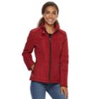 Women's Weathercast Quilted Stretch Jacket, Size: Xl, Dark Red