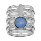 Jennifer Lopez Circle & Marquise Multi Row Ring, Women's, Size: 7, Blue