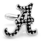 Alabama Crimson Tide Houndstooth Rhodium-plated Cuff Links, Men's, Multicolor