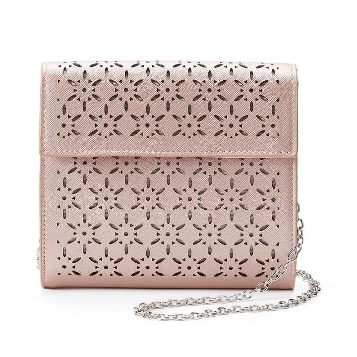Lenore By La Regale Perforated Crossbody Bag, Women's, Pink