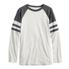 Boys 8-20 Urban Pipeline Varsity Stripe Raglan Tee, Size: Large, Lt Beige