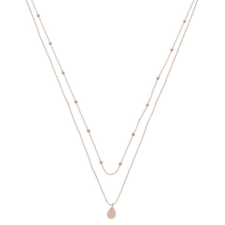 Lc Lauren Conrad Teardrop Disc Pendant Double Strand Necklace, Women's, Pink