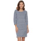 Women's Sonoma Goods For Life&trade; Striped T-shirt Dress, Size: Xl, Blue