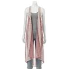 Mudd&reg; Variegated Print Vest, Women's, Med Pink