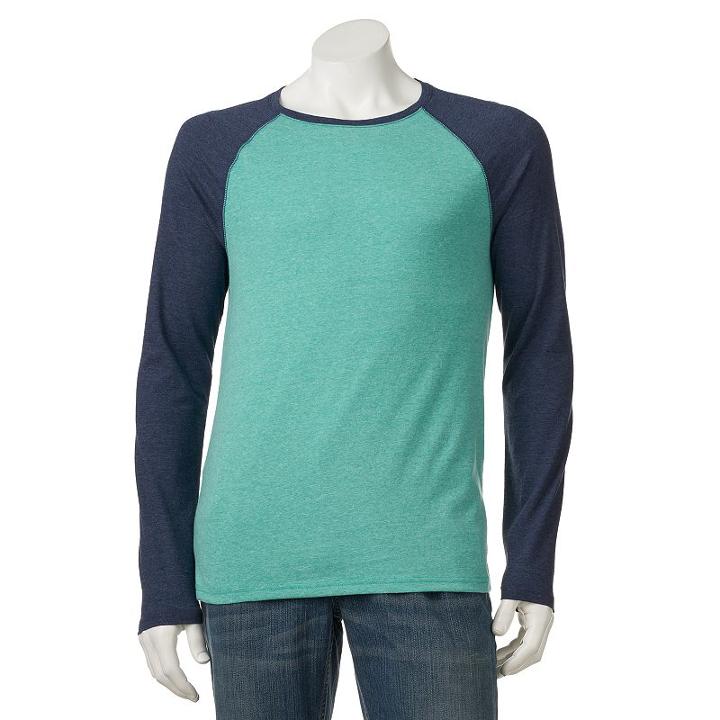 Men's Urban Pipeline&reg; Ultimate Raglan Tee, Size: Large, Med Green