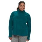 Plus Size Tek Gear Microfleece Turtleneck Pullover Top, Women's, Size: 1xl, Dark Blue