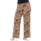 Plus Size White Mark Solid Palazzo Pants, Women's, Size: 2xl, Brown Over