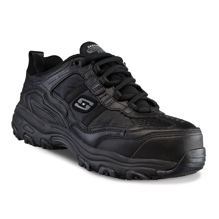 Skechers Work Relaxed Fit D'lites Sr Tolland Women's Composite Toe Shoes, Size: 5.5, Grey (charcoal)