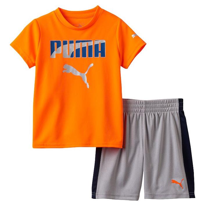 Boys 4-7 Puma Graphic Performance Tee & Shorts Set, Boy's, Size: 5, Grey Other