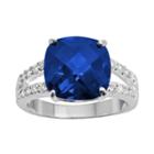 City Rox Silver-plated Cubic Zirconia Ring, Women's, Size: 7, Blue