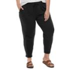 Plus Size Sonoma Goods For Life&trade; French Terry Mid-rise Jogger Sweatpants, Women's, Size: 1xl, Black