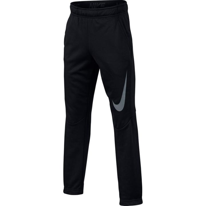 Boys 8-20 Nike Therma Big Logo Pants, Size: Small, Grey (charcoal)