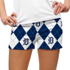 Women's Loudmouth Detroit Tigers Argyle Shorts, Size: 6, Blue (navy)