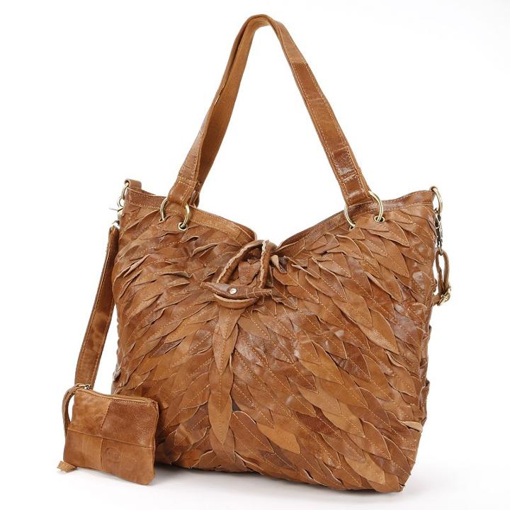 Amerileather Sana Leather Convertible Tote, Women's, Brown