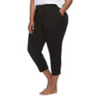 Plus Size Sonoma Goods For Life&trade; Essential Crop Lounge Pants, Women's, Size: 3xl, Black